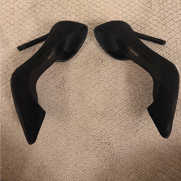 Saint Laurent Black Suede Heels - Picture 3 of 4